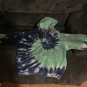 Zunie Blue and Green Tie-Dye Utility Jacket